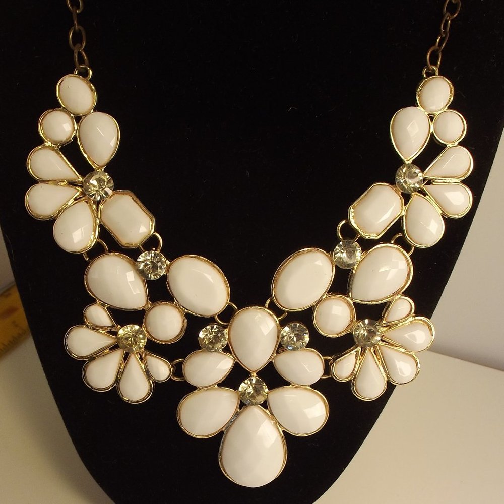 White Statement Necklace